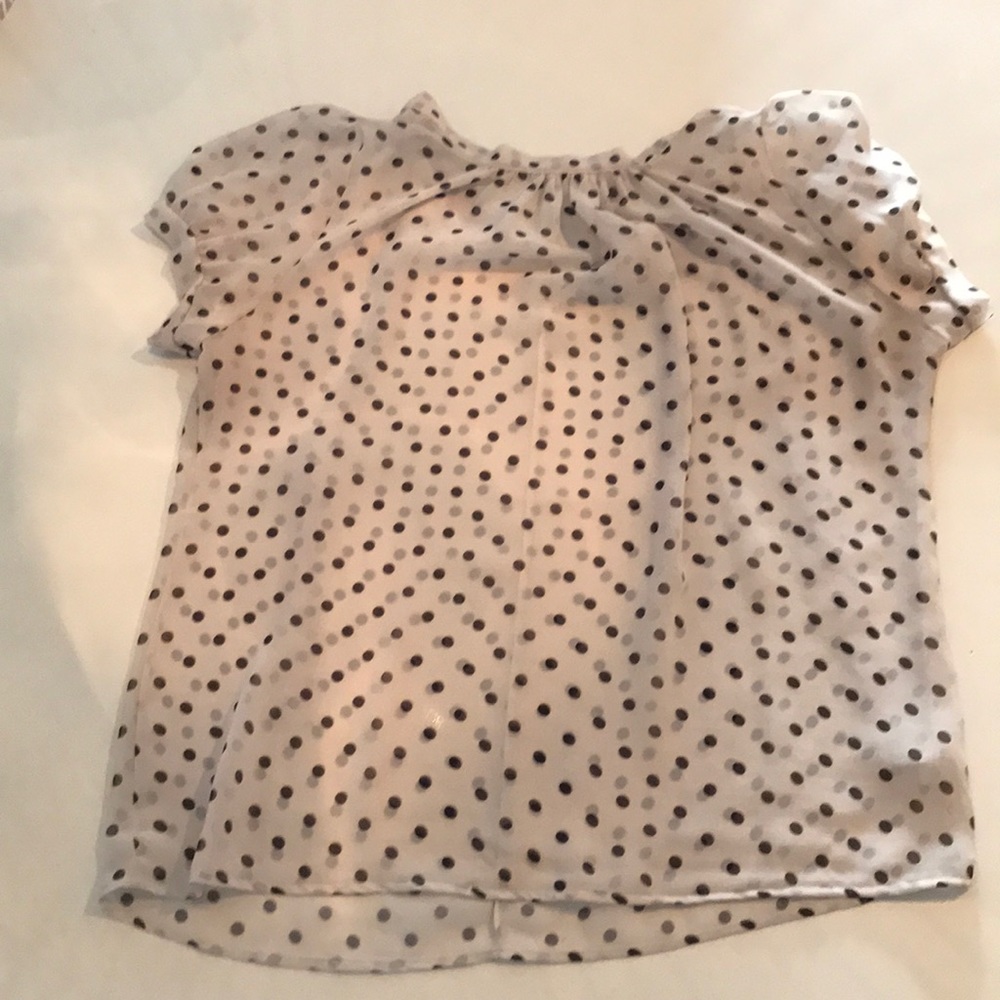 Sweet Pea Silky see through polka dot top